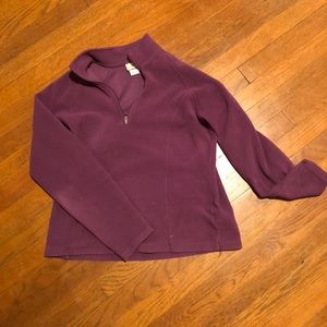 L.L.Bean Purple Fleece Quarter Zip